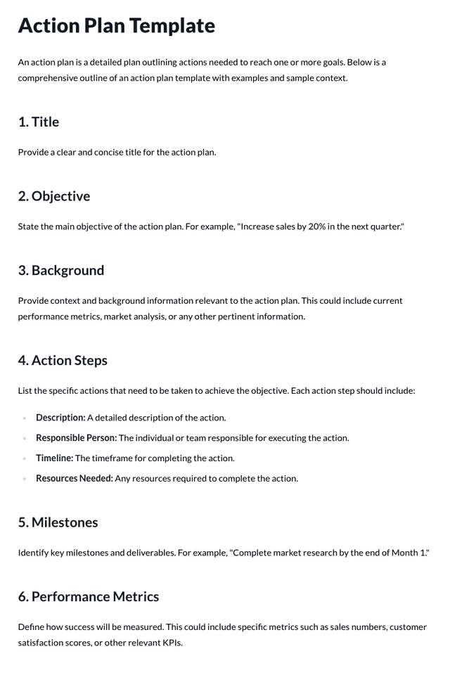 Action Plan Template