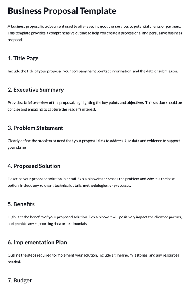 Business Proposal Template