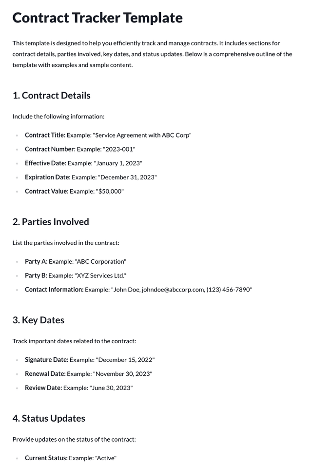 Contract Tracker