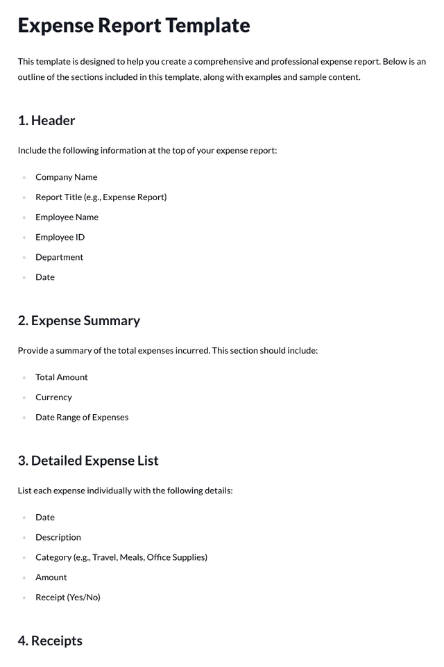 Expense Report