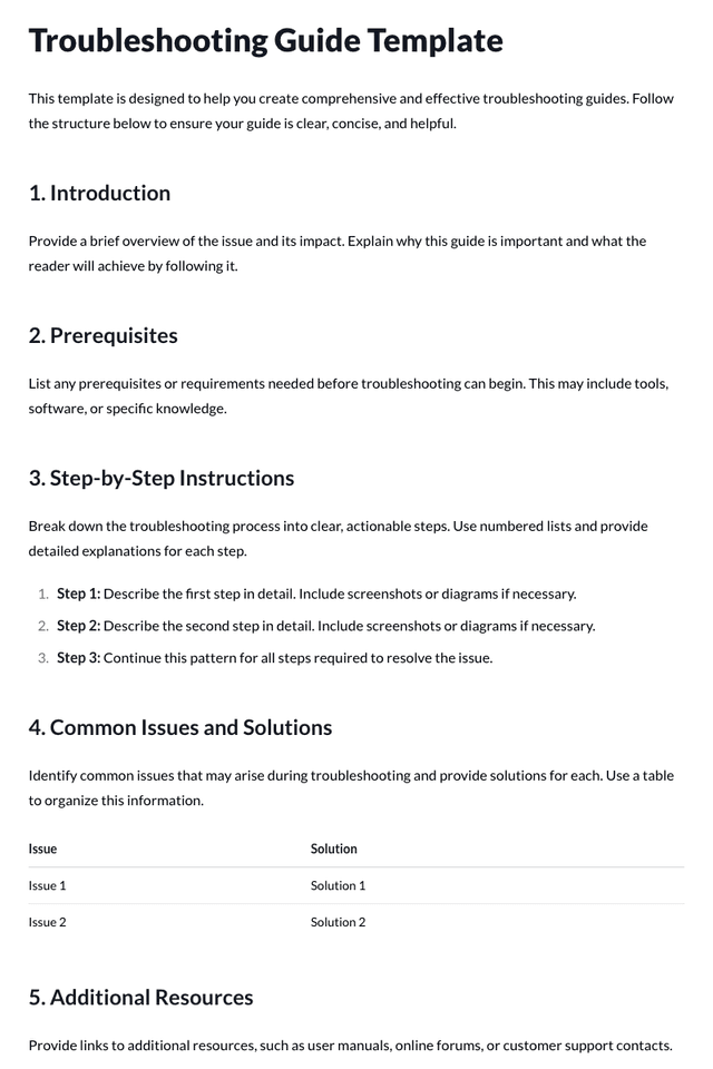 Troubleshooting Guides