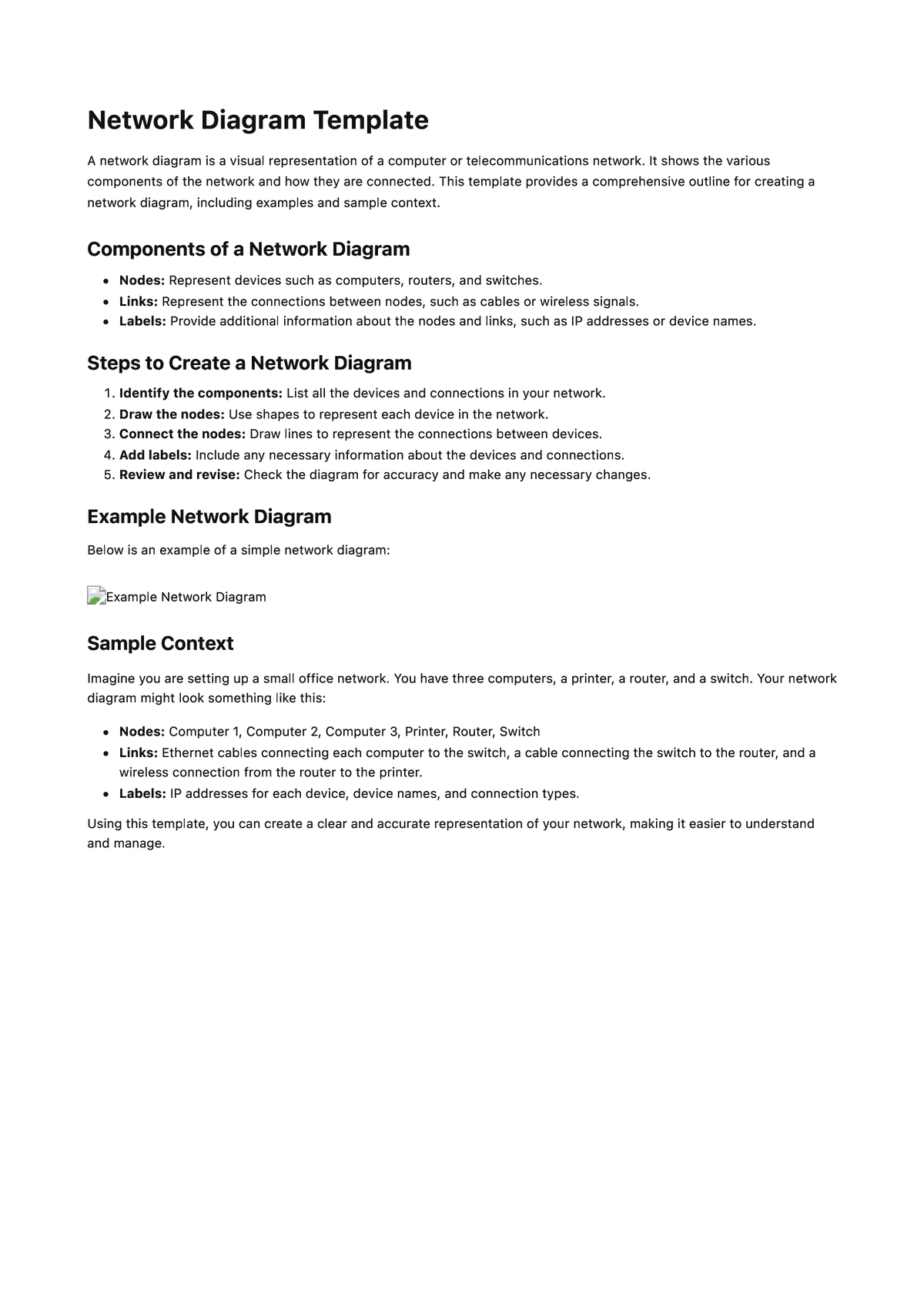 Network Diagram Template