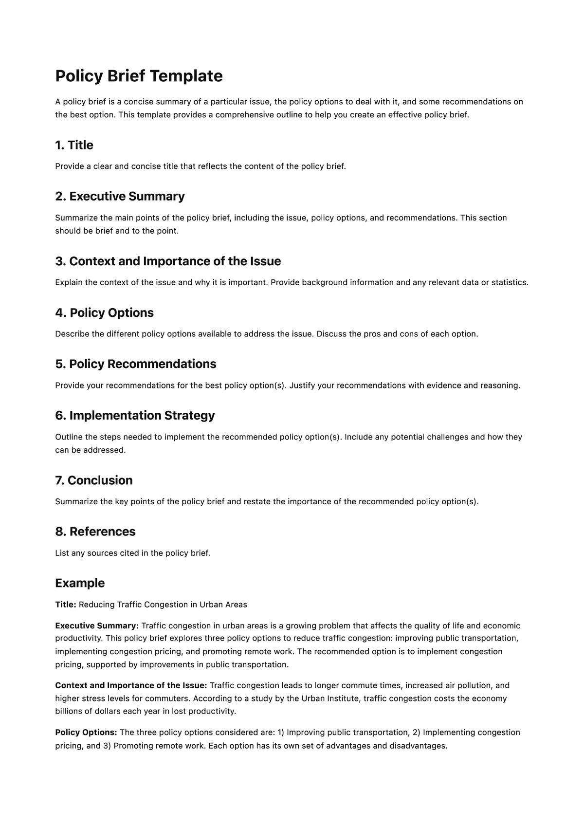 Policy Brief Template